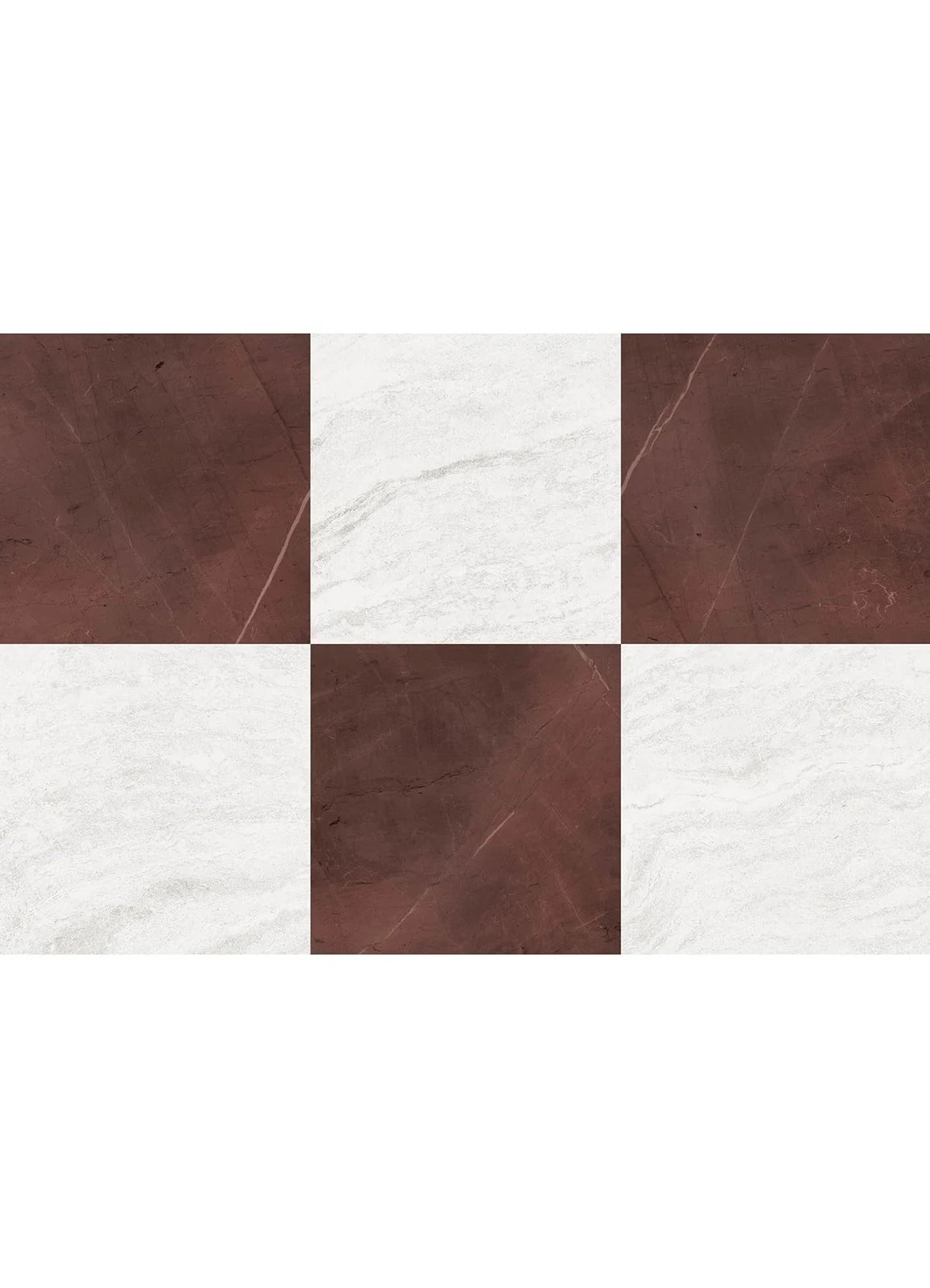FloorPops x Chris Loves Julia Bonneville Oxblood Peel and Stick Floor Tiles, …