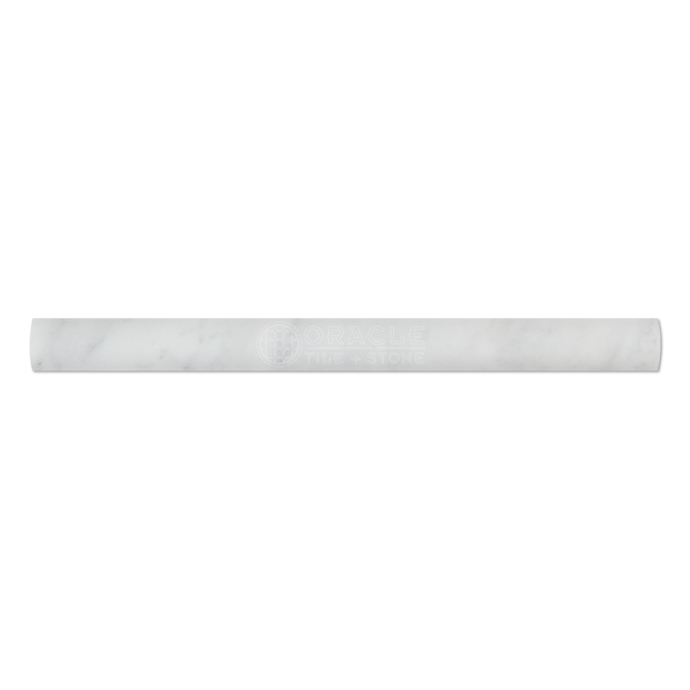 Carrara White Italian (Bianco Carrara) Marble Quarter Round Trim Molding