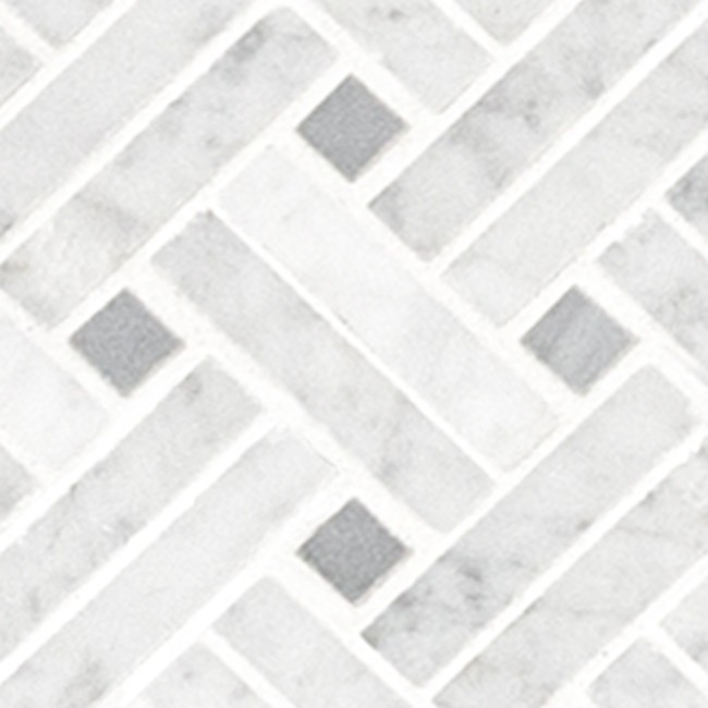 Ackland AKM-S-12X12WVP-CA 12″ x 12″ Marble Basketweave Wall – White