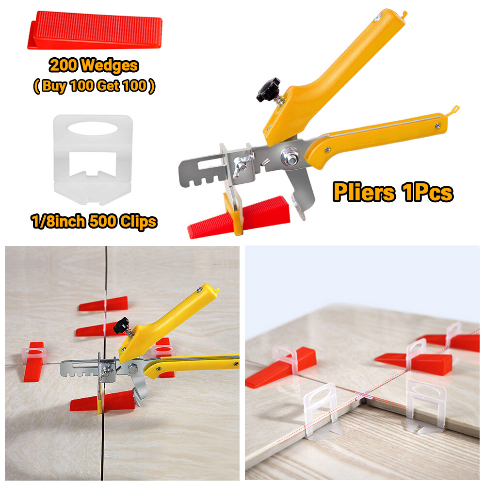 500pcs Tile Leveling System Kit 1/8″ Reusable Floor Wall Tiles Leveler Spacers