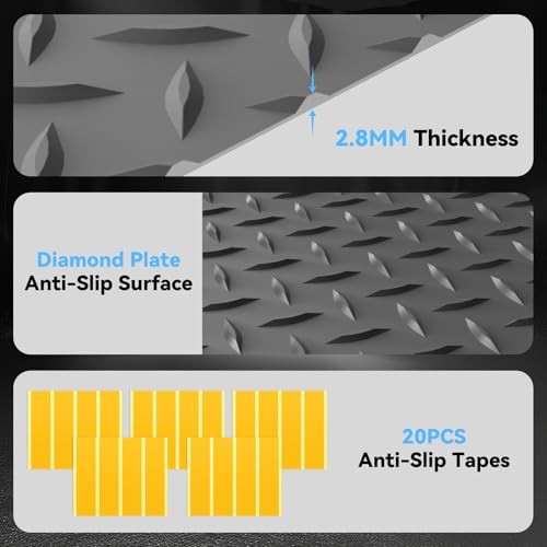 Garage Floor Mat, 2.8mm Thickened PVC Flooring Roll for Under Car, 4×30 FT Gray