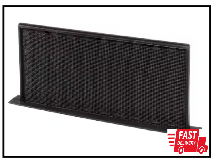 16 In. X 8 In. Plastic Resin Slider Foundation Vent in Black