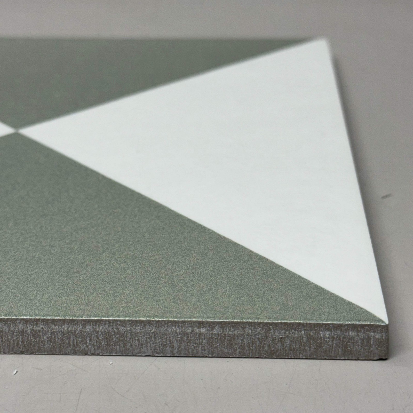 MUTINA (16 Tiles) Spain Encaustic Tiles 8″ x 8″ Green & White NDM30