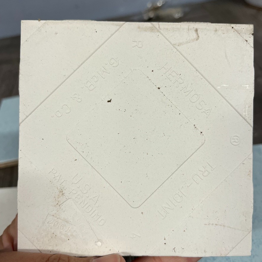 Vtg NOS Ceramic Tile Blue White Specked MCM 4 1/4″ Square Tiles Kitchen Bath NOS
