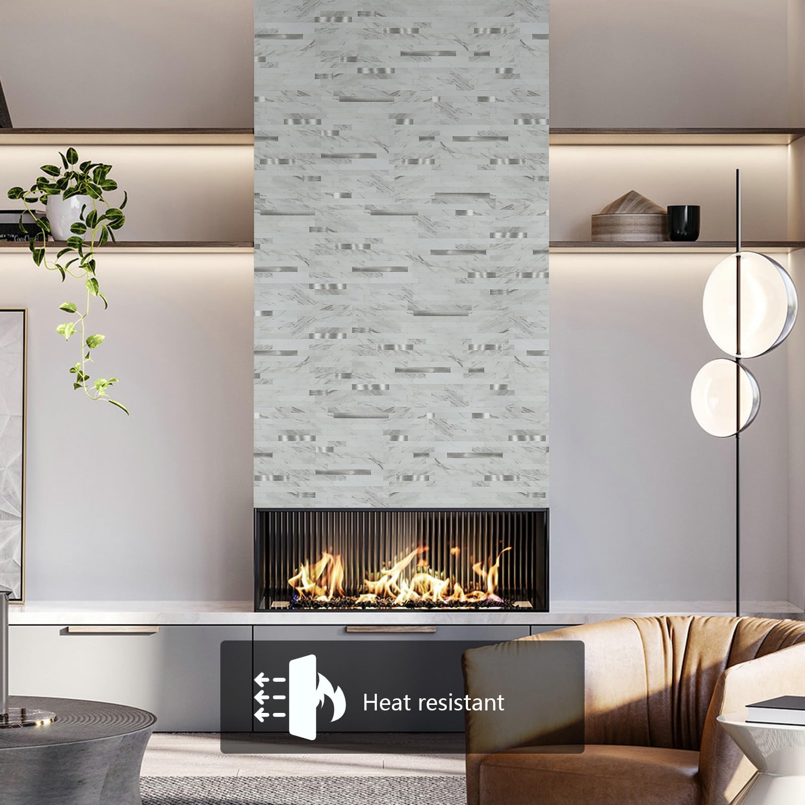 20 Pieces Peel and Stick PVC Mosaic Backsplash,for Kitchen Backsplash,Etc