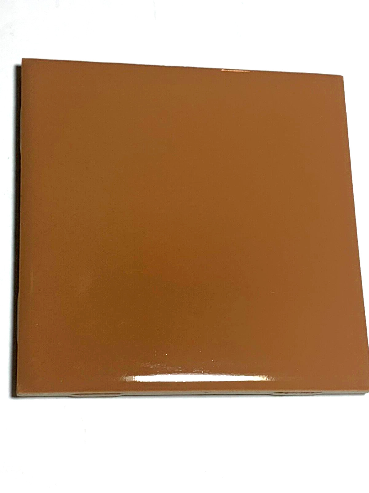 Vintage Wenczel Tile Co Ceramic Cinnamon Gloss 4 5/16″ x 4 5/16″