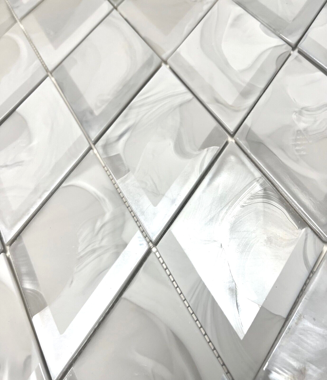 Diamond Spiral Galaxy 9.5x12x0.25 Iridescent Glass Tile Backsplash (Pack of 5)