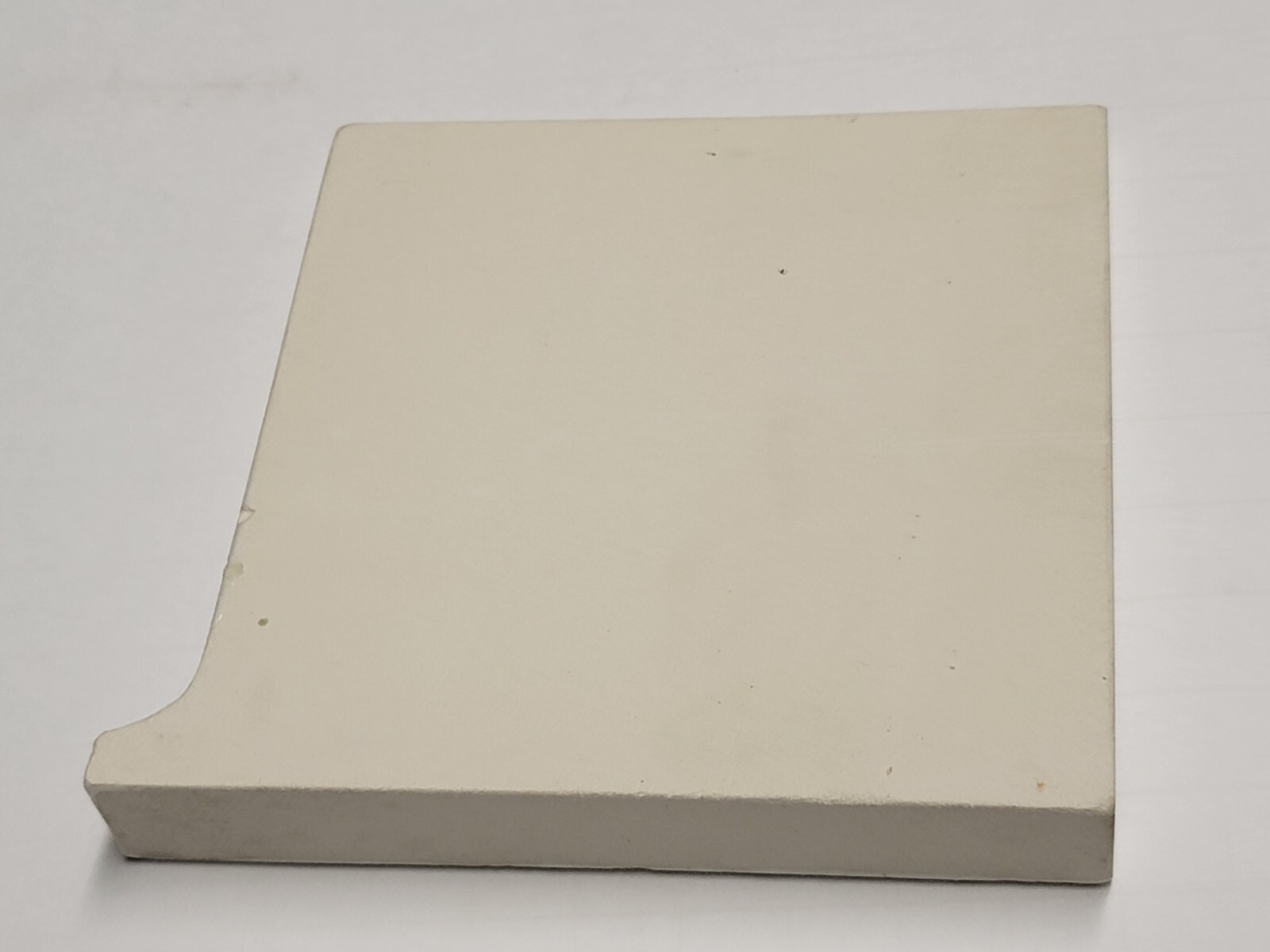 Vtg. TILECREST Ceramic Tile Corner Base Bullnose White w/Gold Flecks NEW NOS