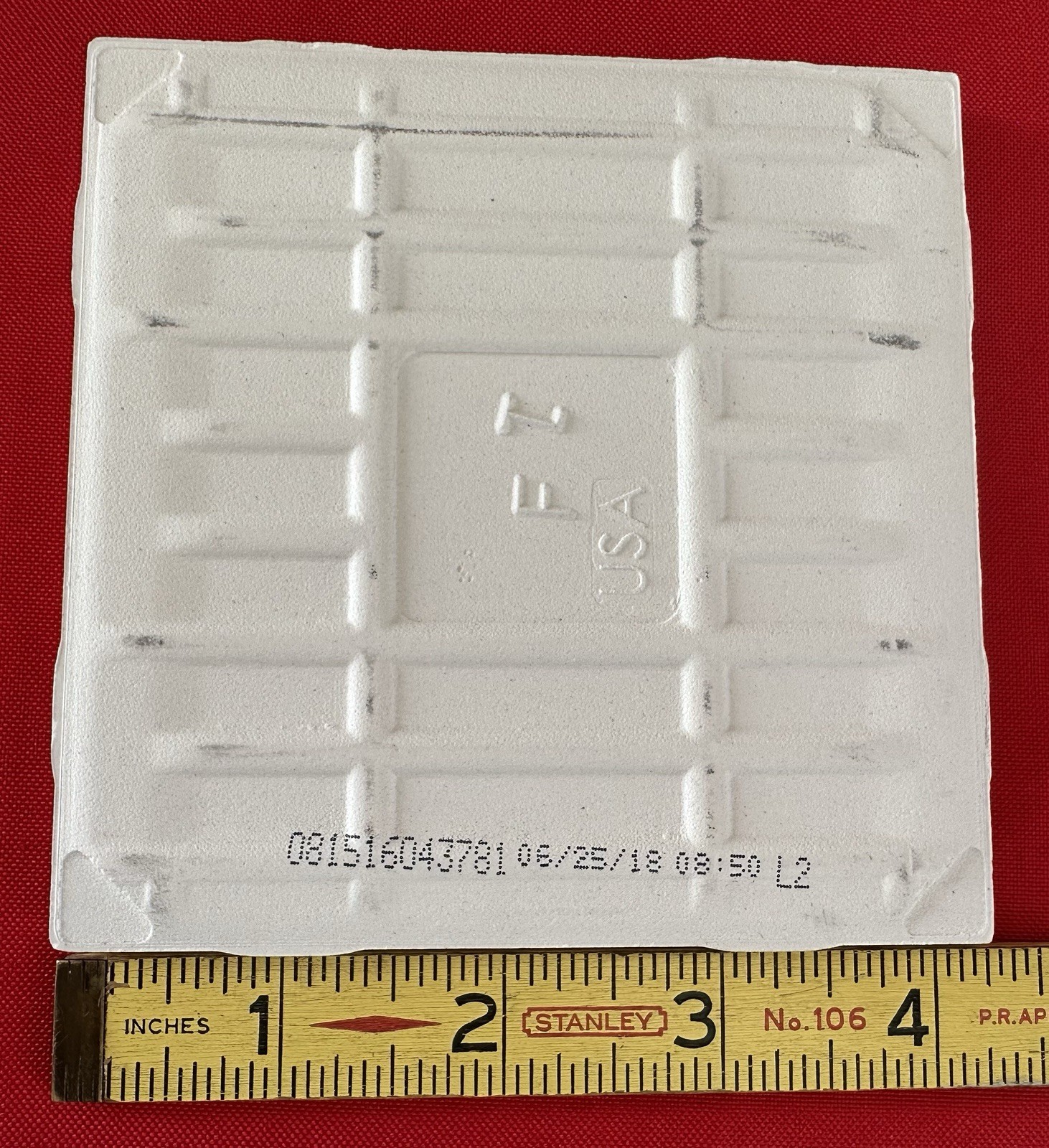 1 pc. Gloss White #SL10: Ceramic Tile by American Olean 1990’s “Starting Line”