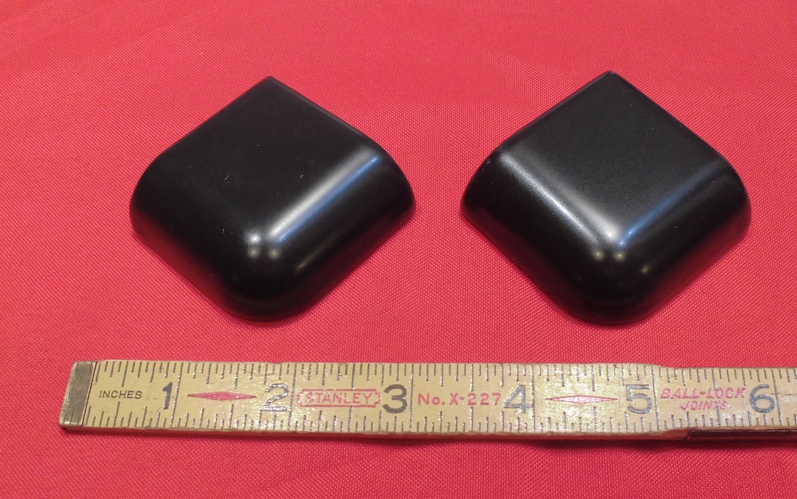 2 pcs. *Matte Black* Ceramic Bullnose…outside corner trim tile…2″ X 2″ Mudd