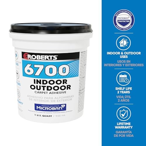 ROBERTS 6700-0 1 Quart Indoor/Outdoor Carpet/Artificial 1 Quart, Creamy Tan
