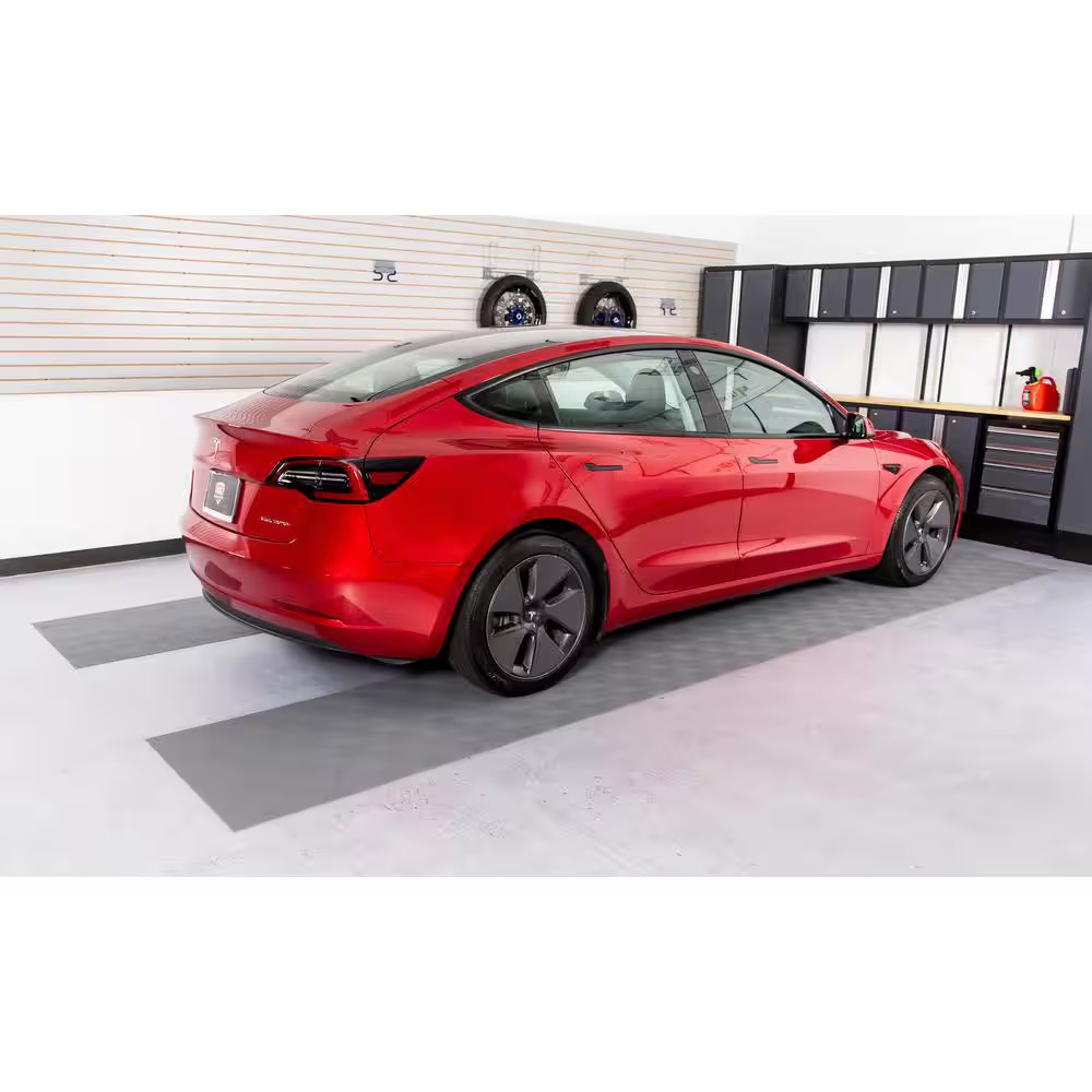 Levant 30 In. W X 17 Ft. L Slate Grey Commercial Grade Vinyl Garage Flooring Run