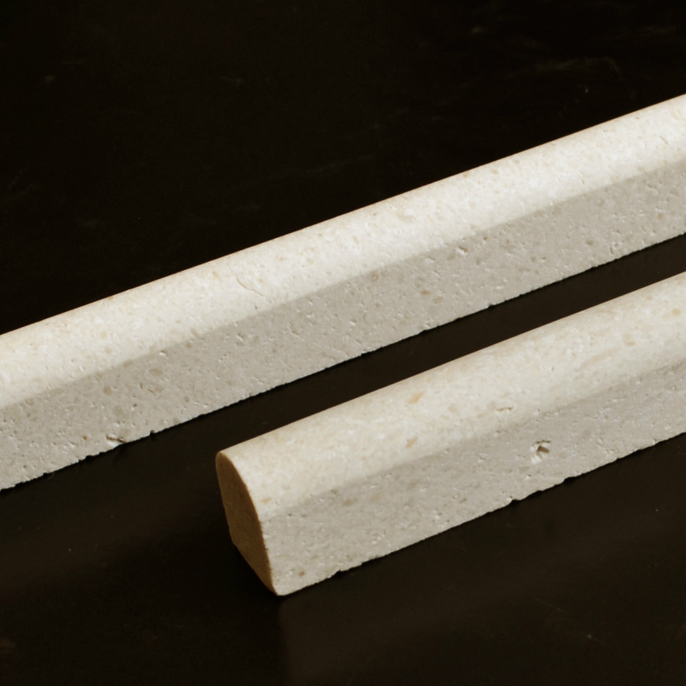Cream Limestone 1/2″ X 12″ Pencil Liner Trim Chair Rail Molding Wall Tile
