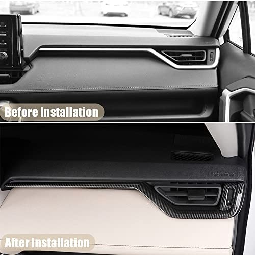 for RAV4 ABS Carbon Fiber Grain Dashboard Dashboard Side Air Vent Outlet Cover
