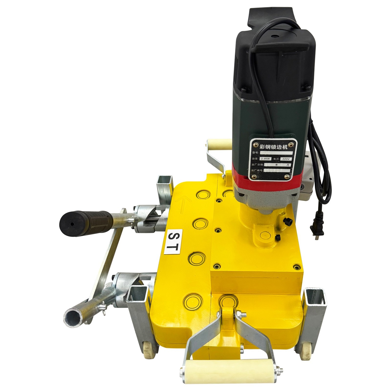 220V 1PH 2.4KW Metal Roof Roll Forming Machine Colored Steel Tile Seamer