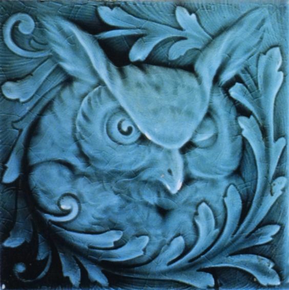 Art Nouveau Vintage Ceramic Tile Rare REPRODUCTION – Flat Surface, Not 3D !!