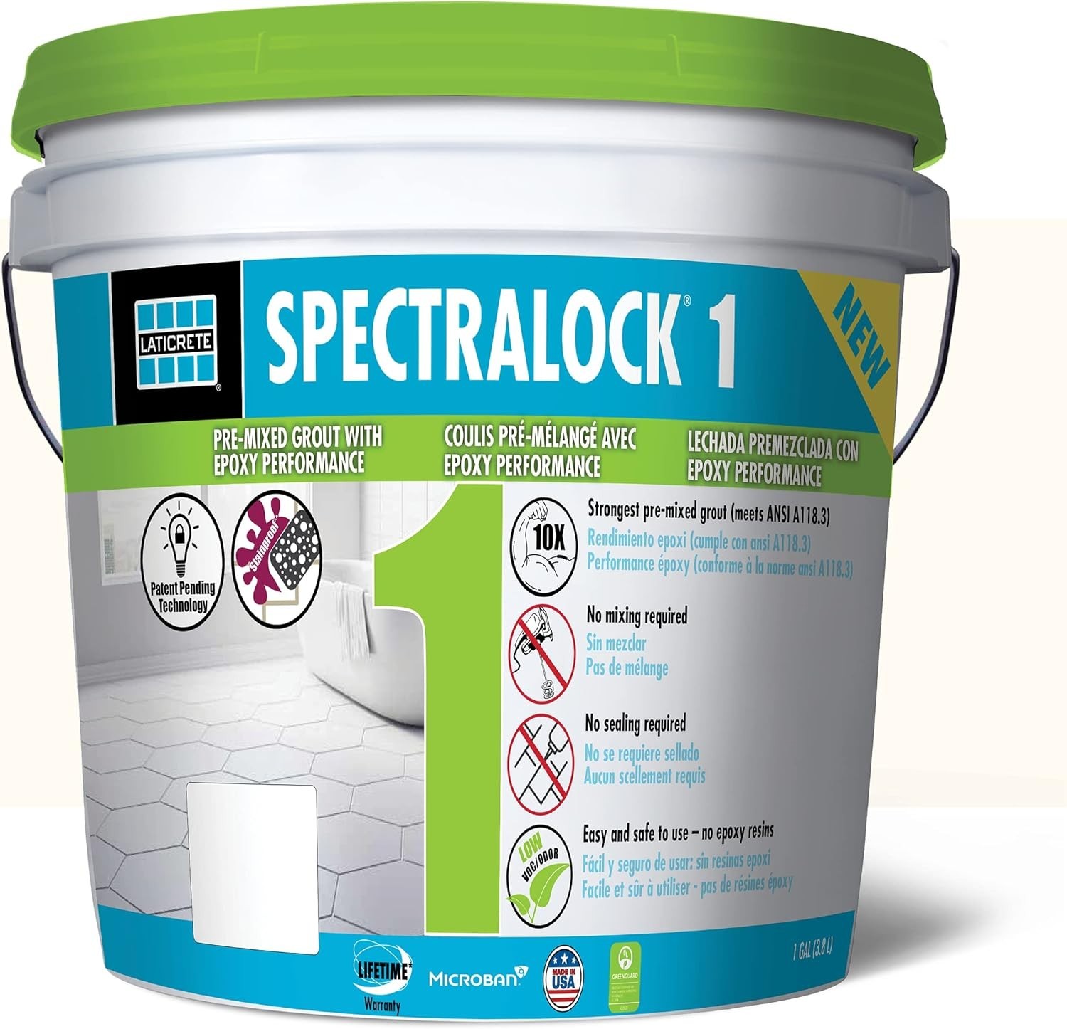 Grout Bright White Waterproof Resin Pre-Mixed Tile Adhesive for Walls Floors
