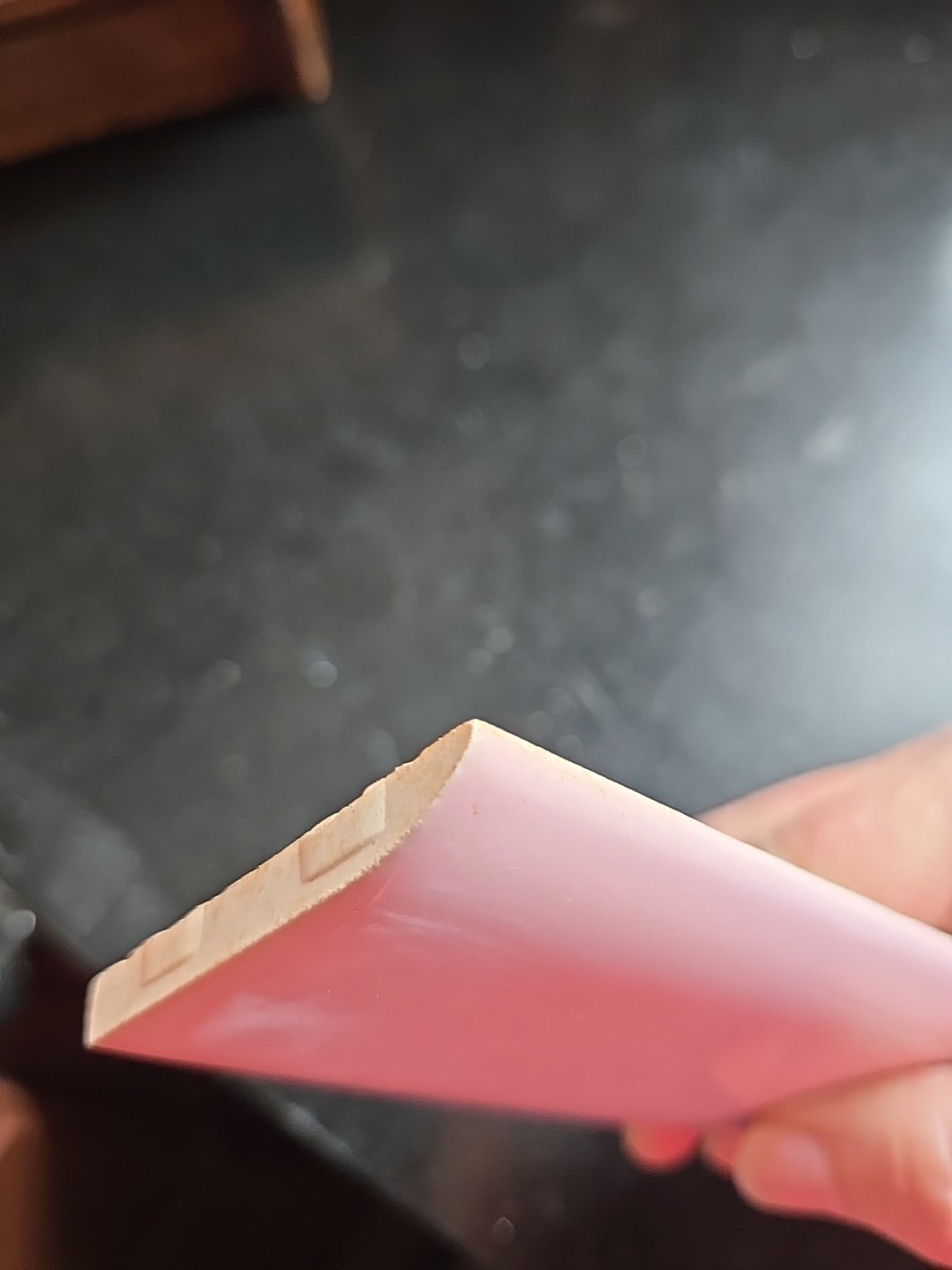 Vintage 6 1/8″ X 2″ Light Pink Flat Bullnose Trim Tile NOS Probably Robertson