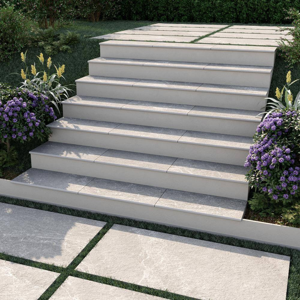 Lithotech 11.81 In. X 23.62 In. X 0.78 In. Chalk White Matte Porcelain Floor Poo