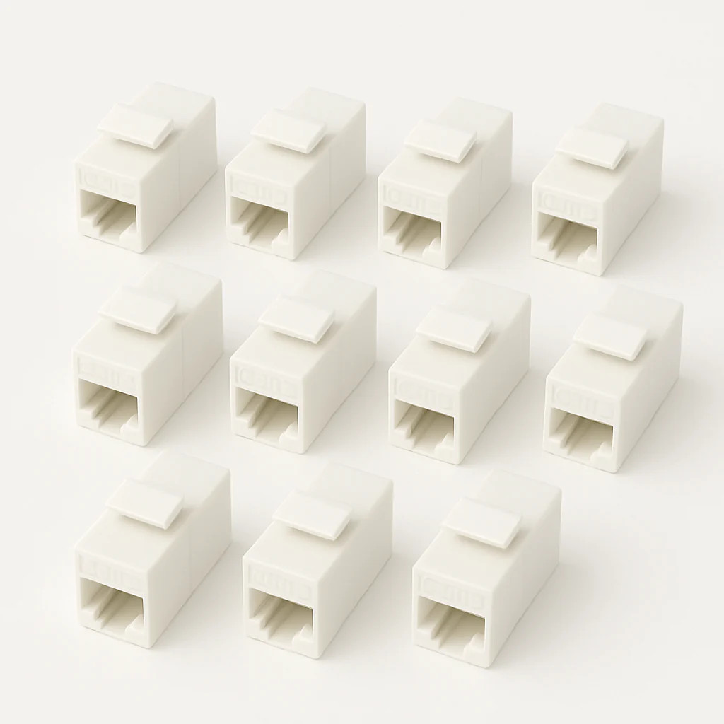 Series Cat6 Keystone Coupler 10-Pack Wall Plate Module UL Listed