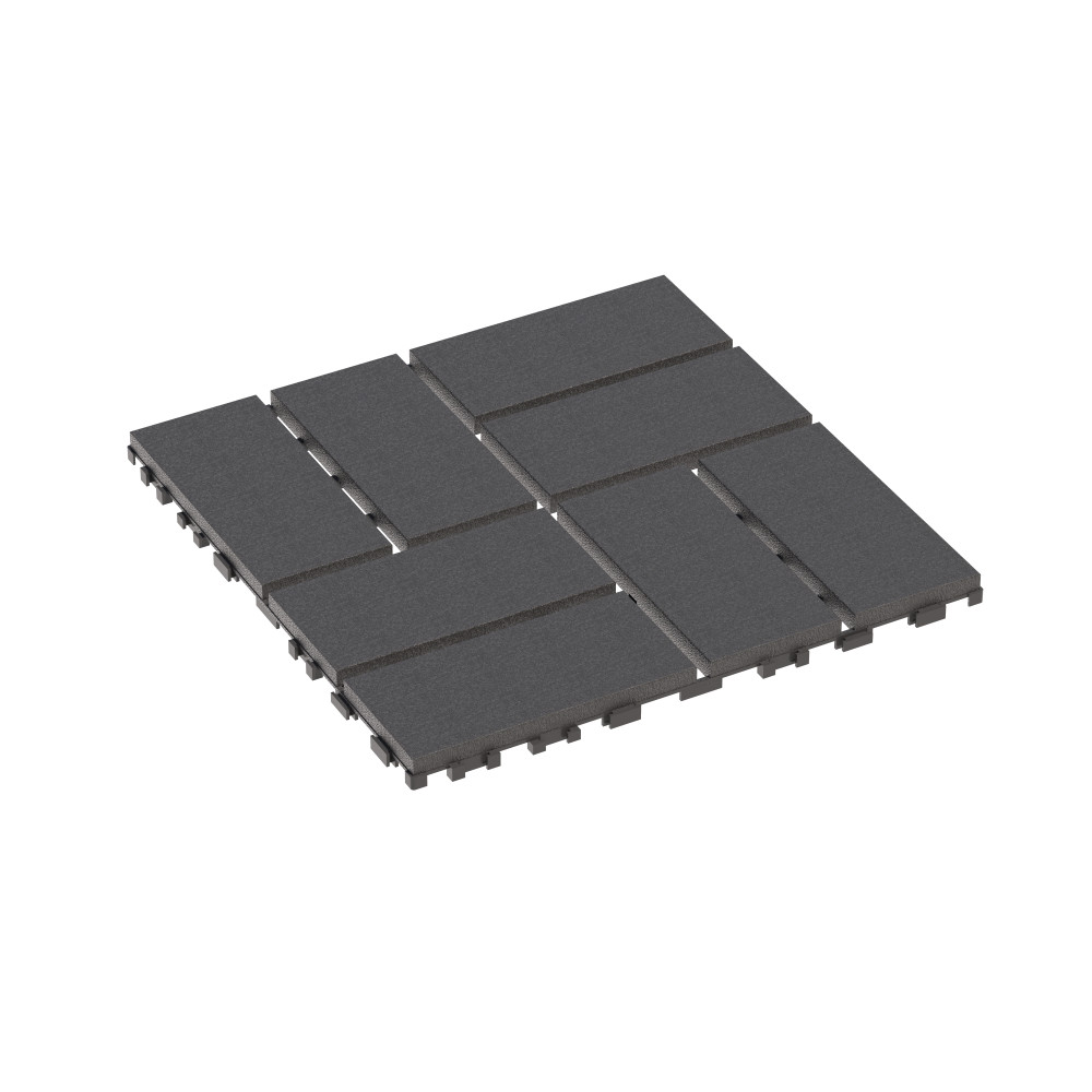44 Pack Plastic Interlocking Deck Tiles 12″x12″ Square Waterproof All Weather