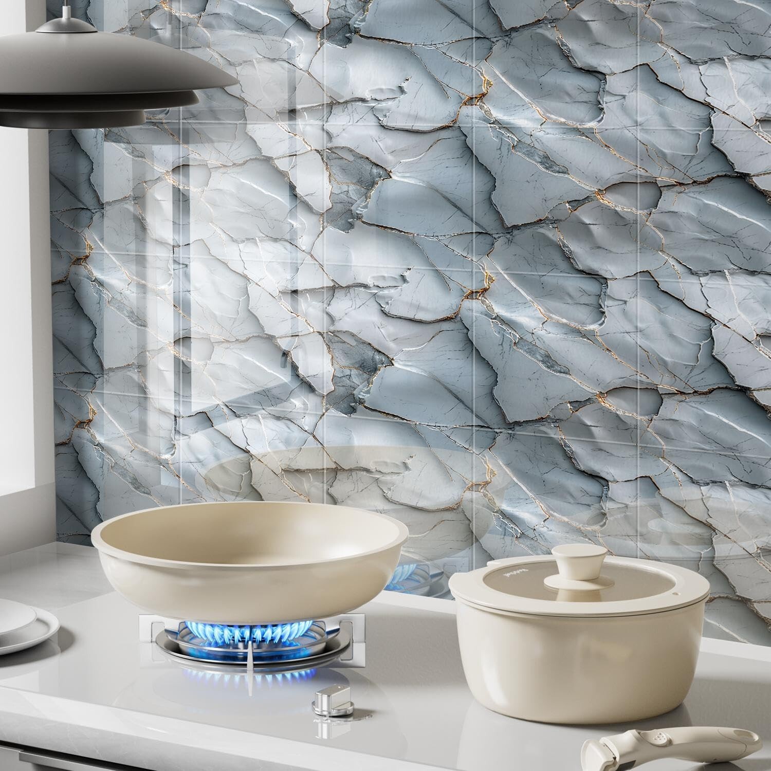 10pcs Peel and Stick Tile,Back Splash for Kitchen Peel & Stick 11.8″X11.8″ Se…
