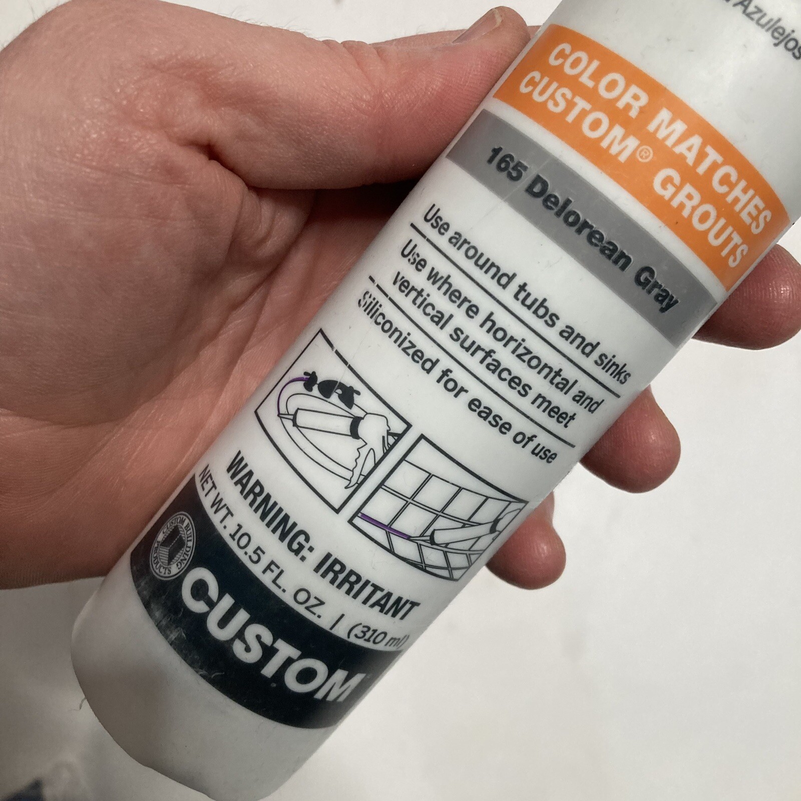 Sanded Ceramic Tile Caulk 165 Delorean Gray 3 Grout