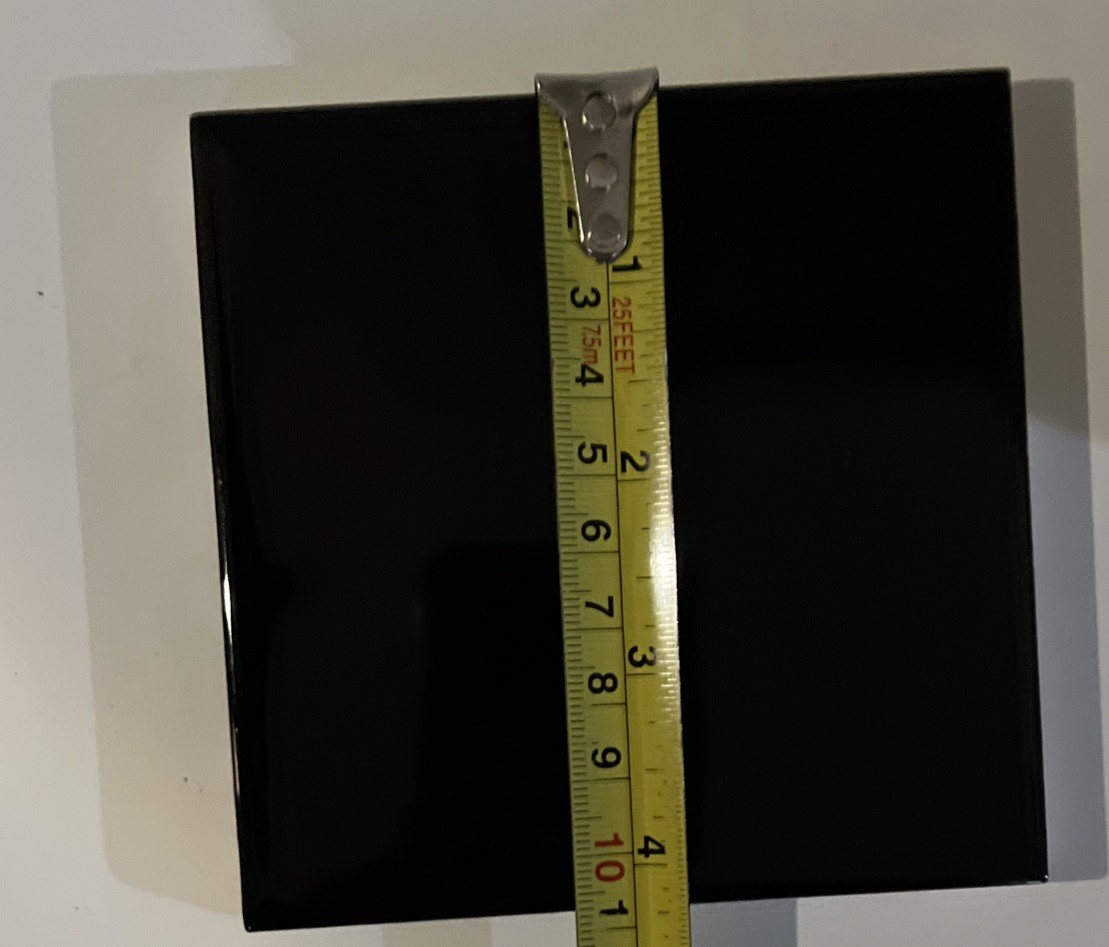 Black Gloss Ceramic Tiles Mid Century Modern 4.5”x4.5” 1950s Remnants Original