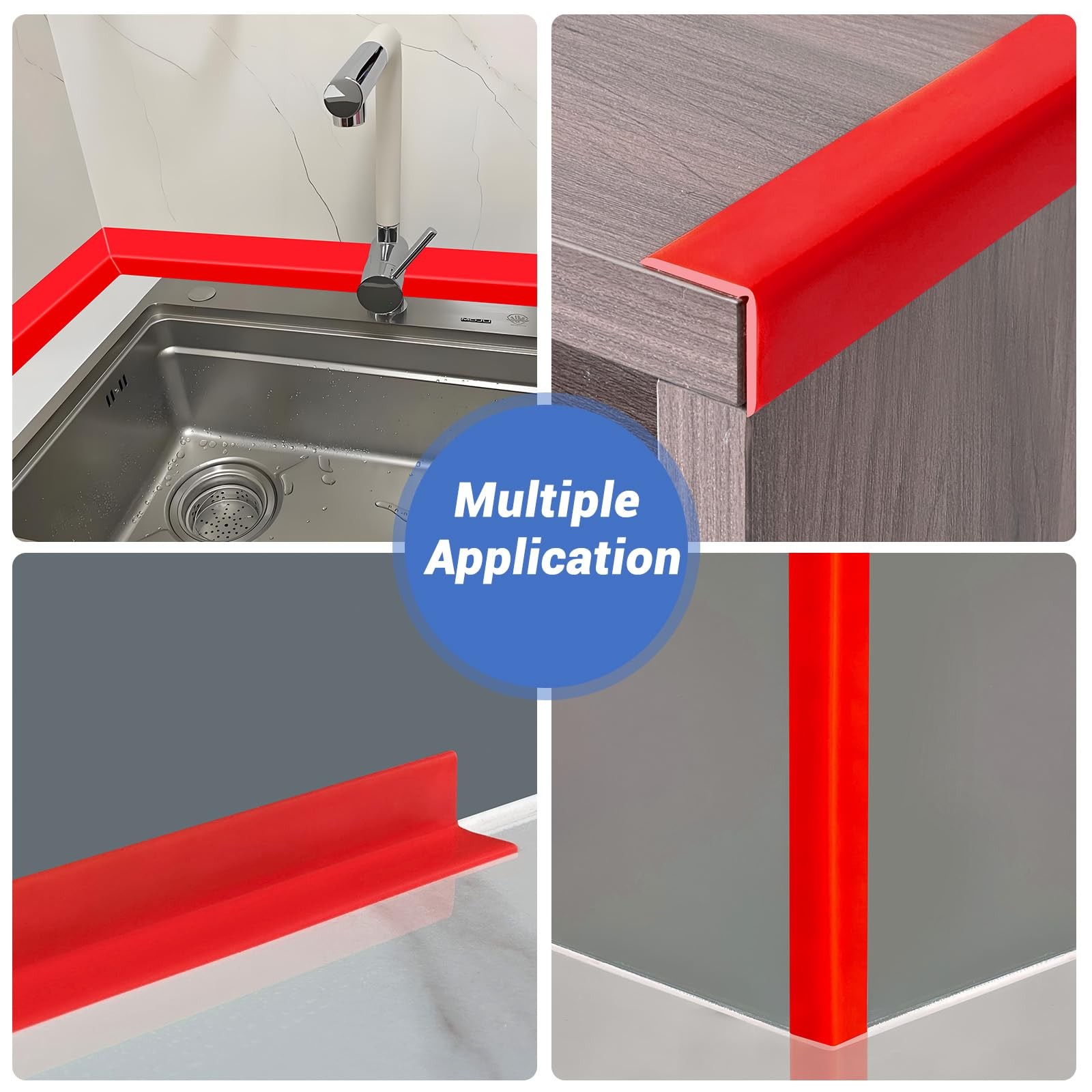 Wall Corner Protector, Peel and Stick Wall Corner Trim, Flexible Rubber Moldi…