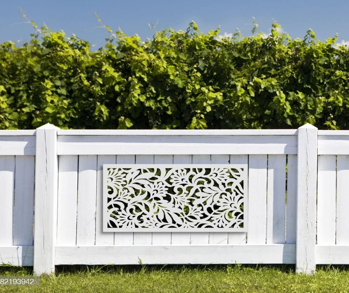 avines Decorative Wall Art Panel 48″ L X 24″ W X 3/8″ H White Color Pvc Board P