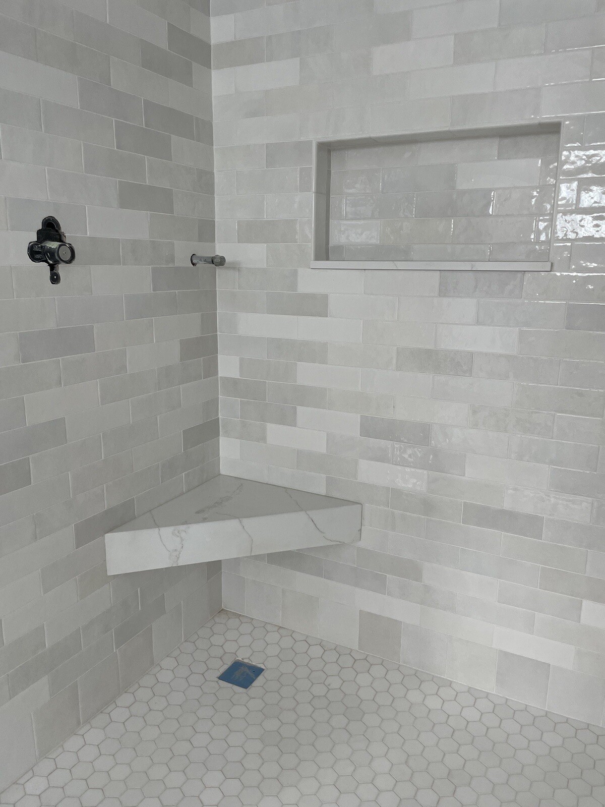Shower Floating Bench – Schluter Kerdi-Board 2″ with Stainless Steel – Face 26in