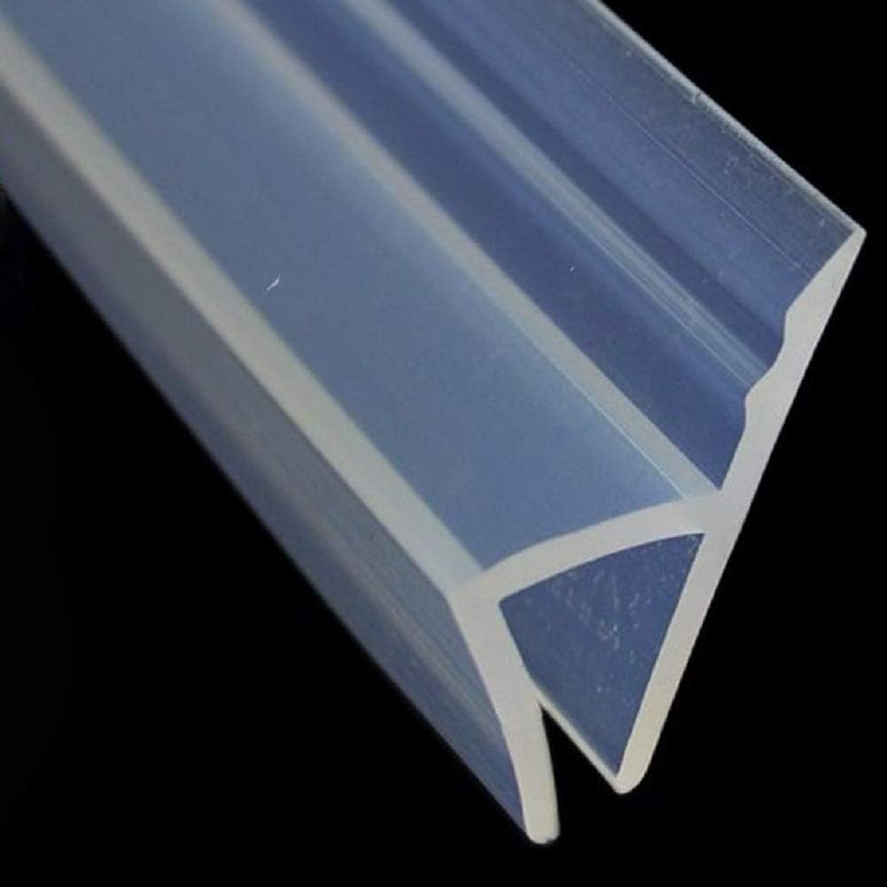 Shower Glass Door Seal Strip, 120 Inch Silicone Soft Shower Door Sweep to Stop