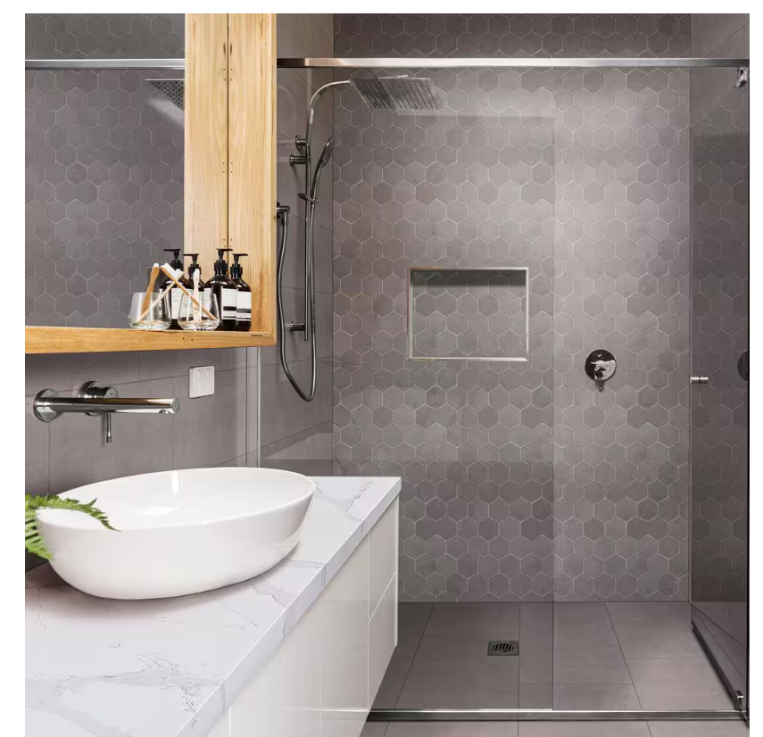 MSI Cementino 11 in. x 13 in. Matte Porcelain Hexagon Mosaic Floor & Wall Tile