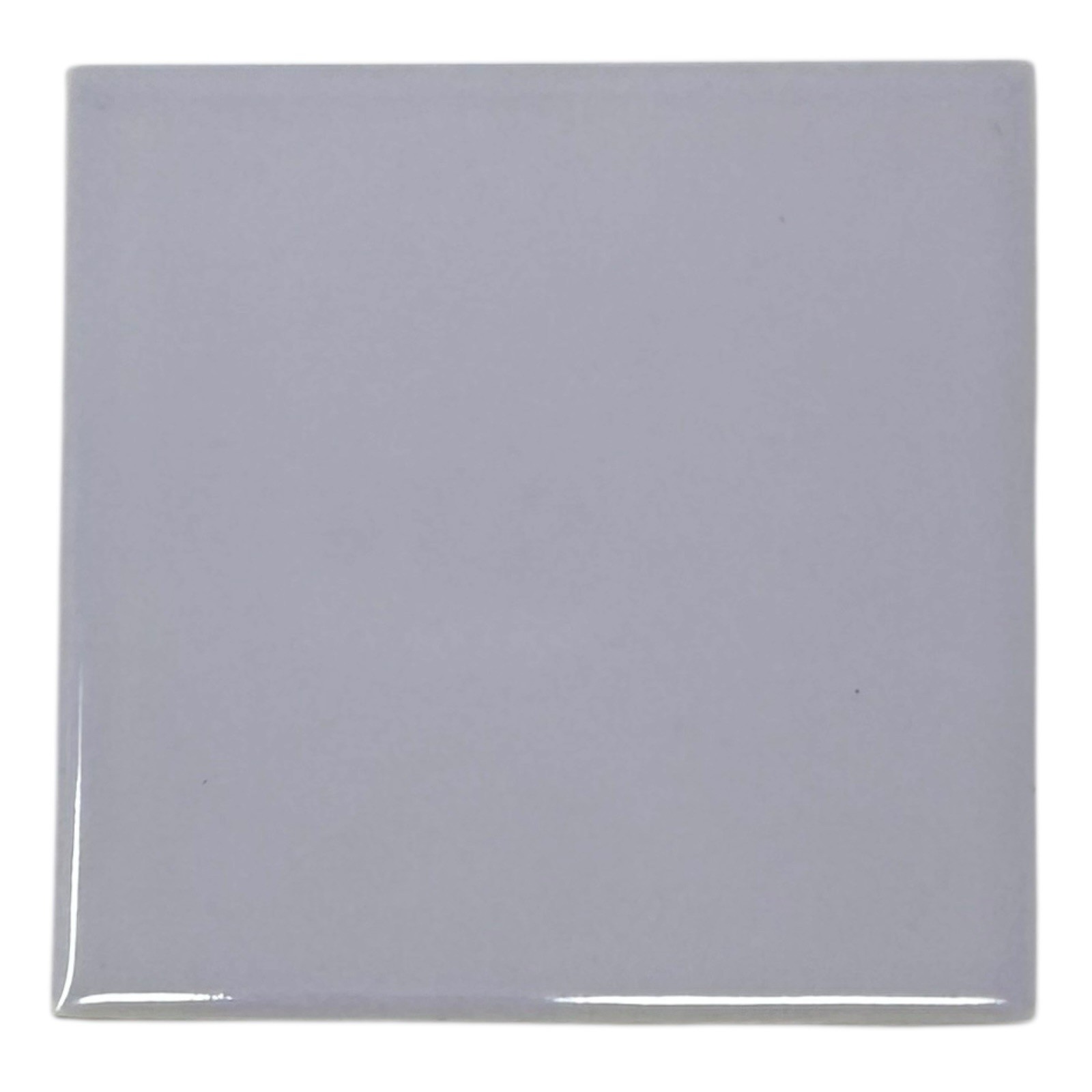1 Pc Vintage 1950s Robertson Ceramic Tile 4 5/16 – 4 3/8″ Misty Lilac 380 Glossy