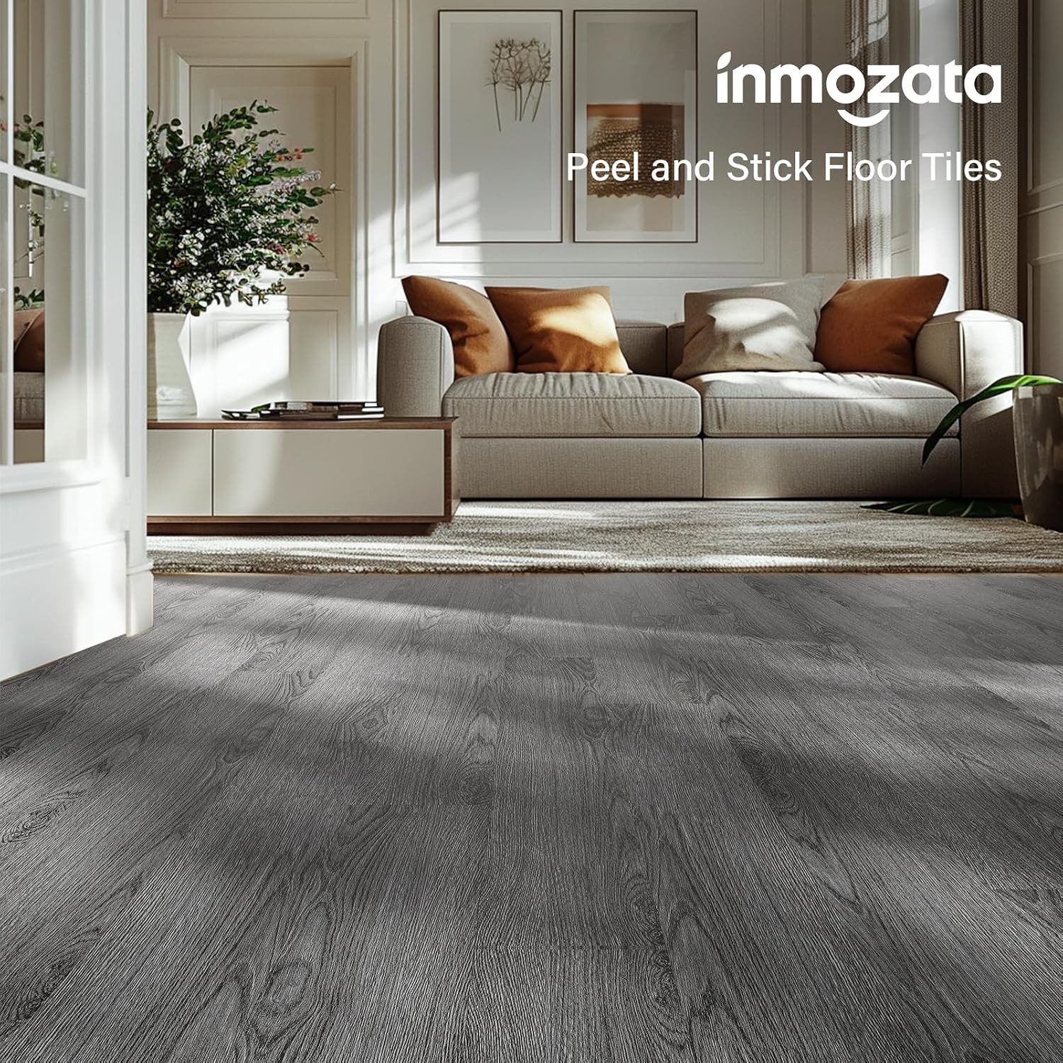 Peel and Stick Floor Tile Vinyl Flooring, Waterproof Vinyl Plank Flooring 5-Pack