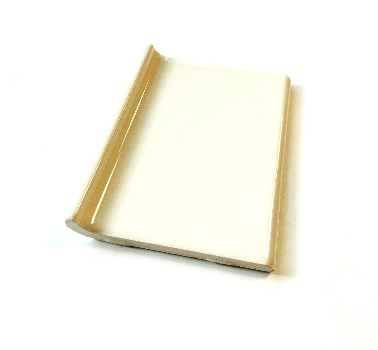 4″ x 6″ Almond Shiny Ceramic Tile Sanitary Cove Base Wall Floor Trim