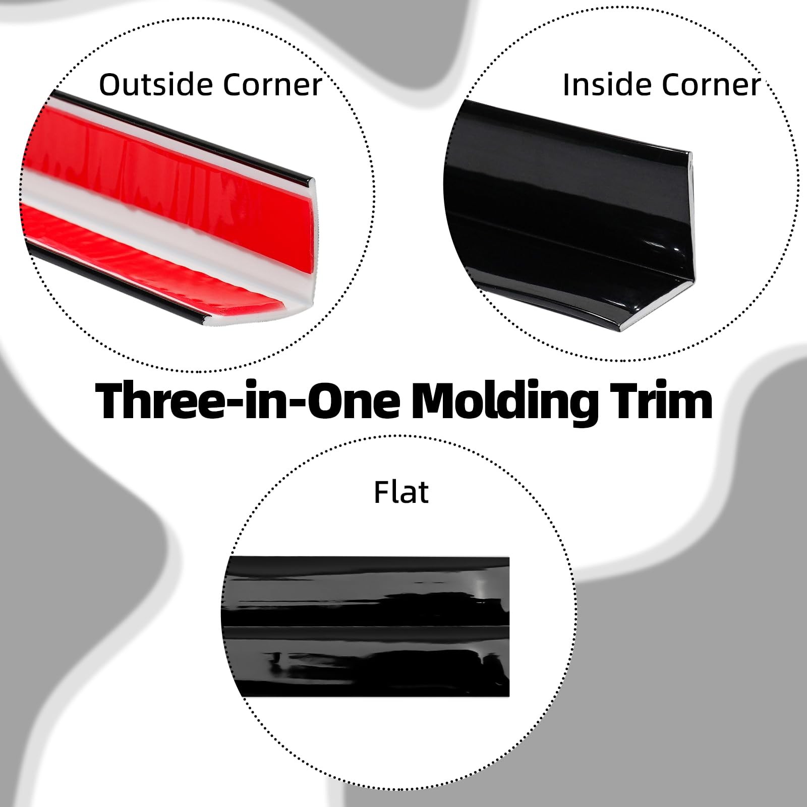 10Ft Peel and Stick Molding Trim, Flexible 1.57in Self-Adhesive Wall Trim, In.