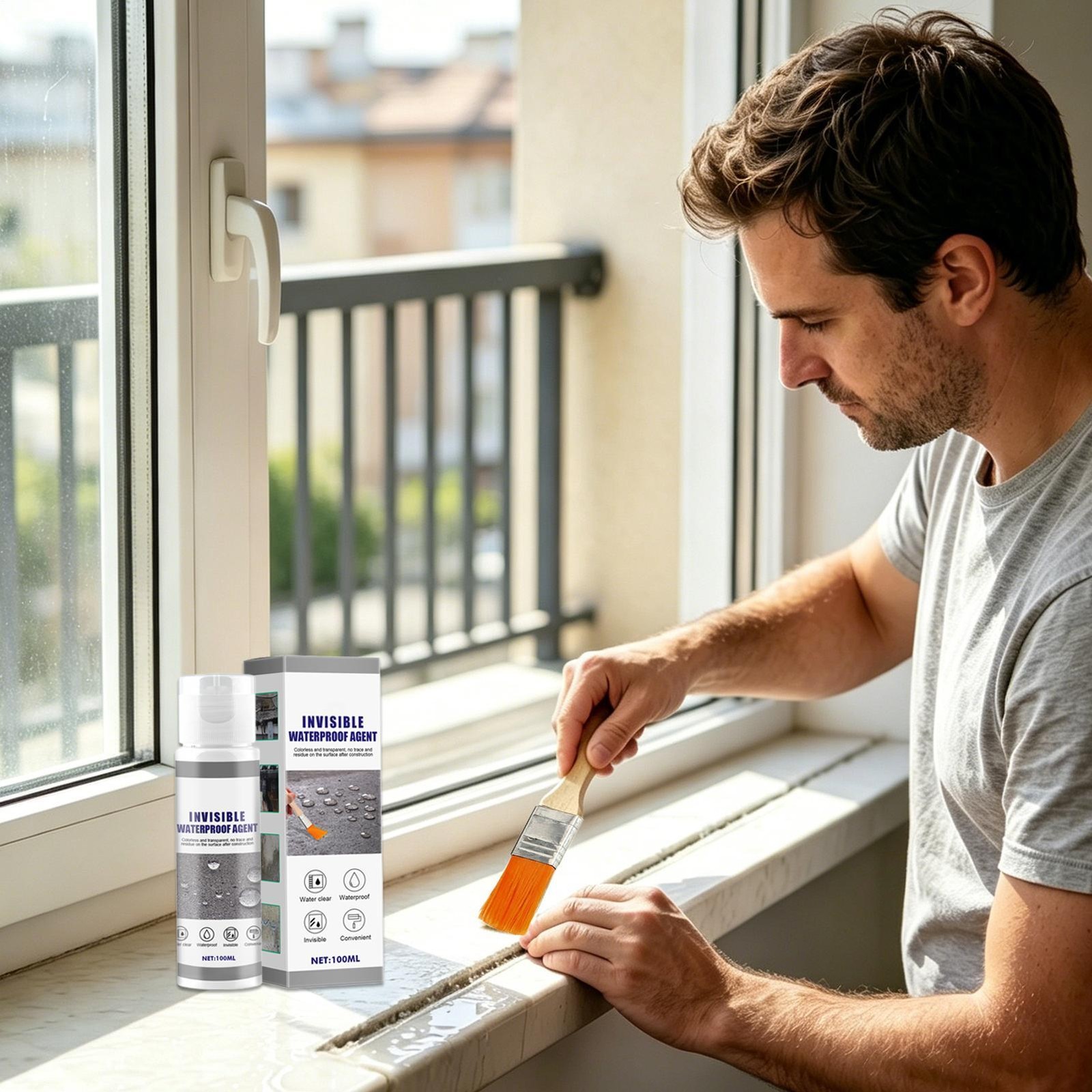 Invisible Waterproof Sealant Agent, Transparent Waterproof Coating Agent 100ml