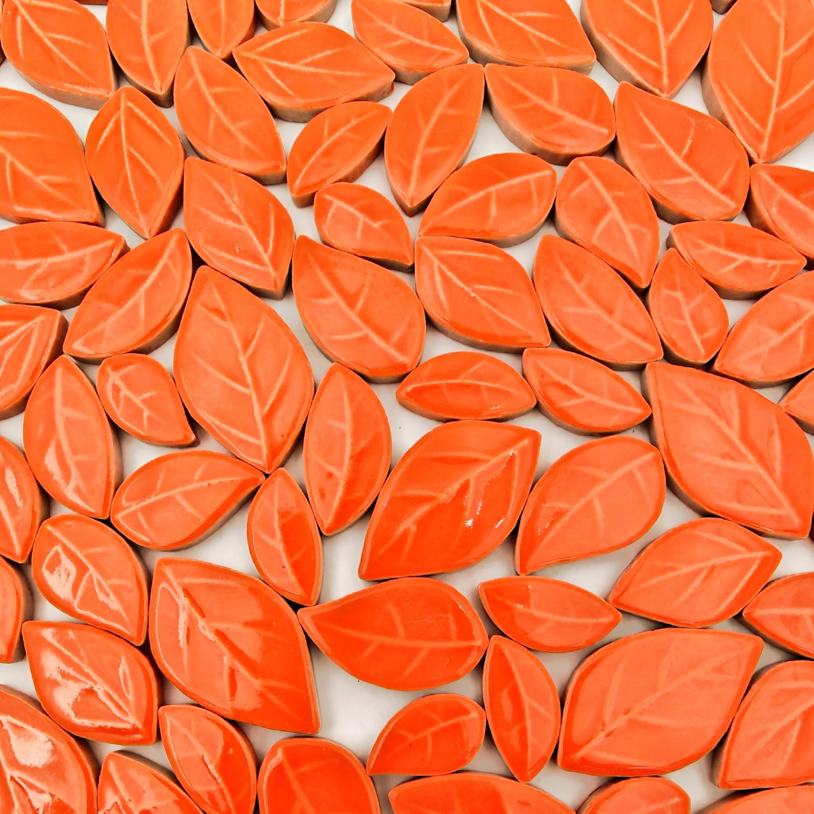 500g/1.1lb Leaf-Shaped Ceramic Mosaic Tiles,Ceramic Mosaic Pieces for Crafts,…