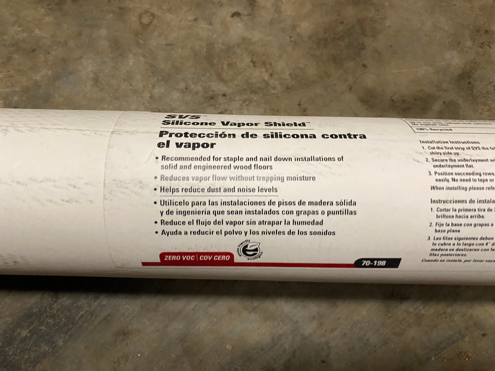 FLOOR Moisture Barrier 200 sqFT 31.5″x 76.25′ x 6 mil ROBERTS 70-198 Silicone