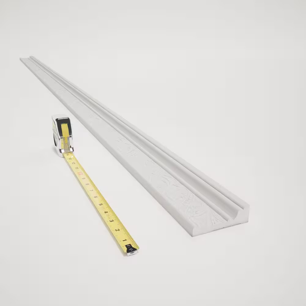 6702 11/16 In. X 3-1/2 In. X 8 Ft. PVC Composite White Casing Molding