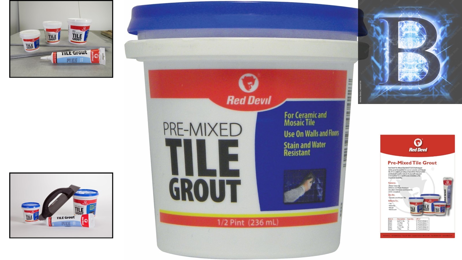 Water-Resistant Pre-Mixed Tile Grout in White – Perfect for Walls & Floors