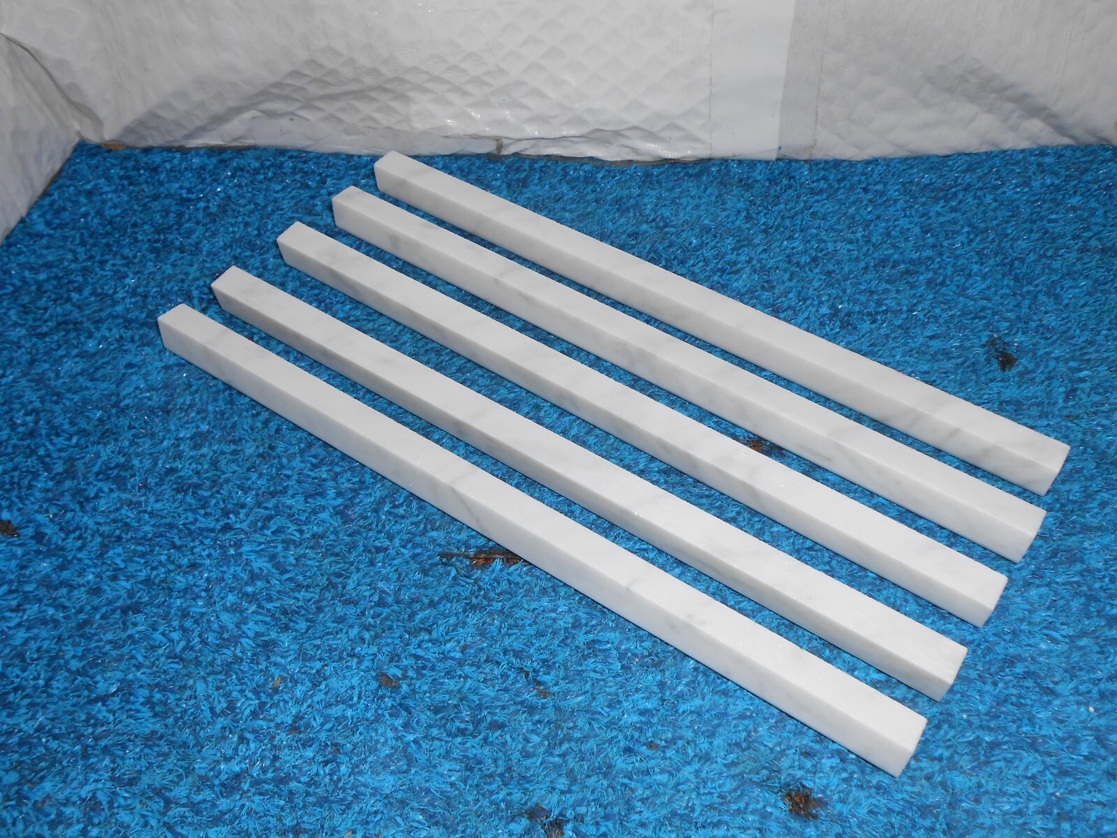 Carrara White Italian Marble ½” X 12” T-1007 Pencil Liner Trim Molding