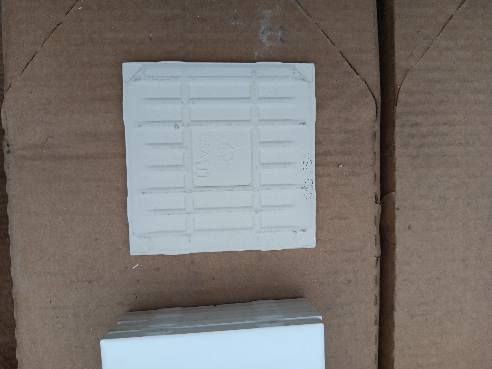 1 Box -50 Tiles (6 ft²) – Matte Artic White 4×4 Ceramic Subway Tile..Vintage