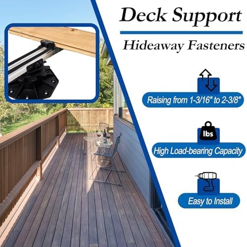 30 PCS Adjustable Plastic Pedestal Paver, Heavy Duty Deck Blocks Foundation Base