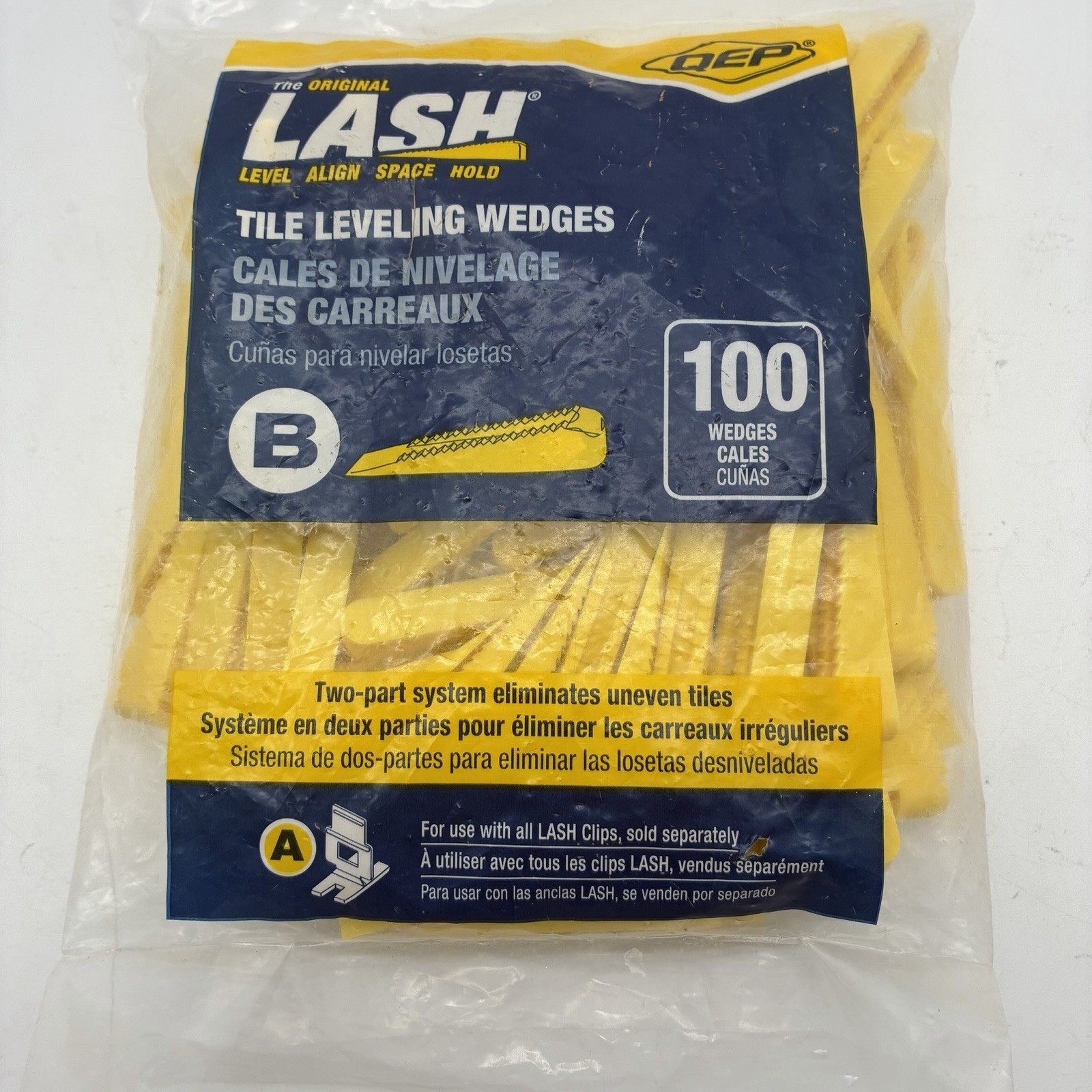 QEP Lash Tile Leveling Wedges 100 Ct Bag Part B New in Package No. 99726 USA