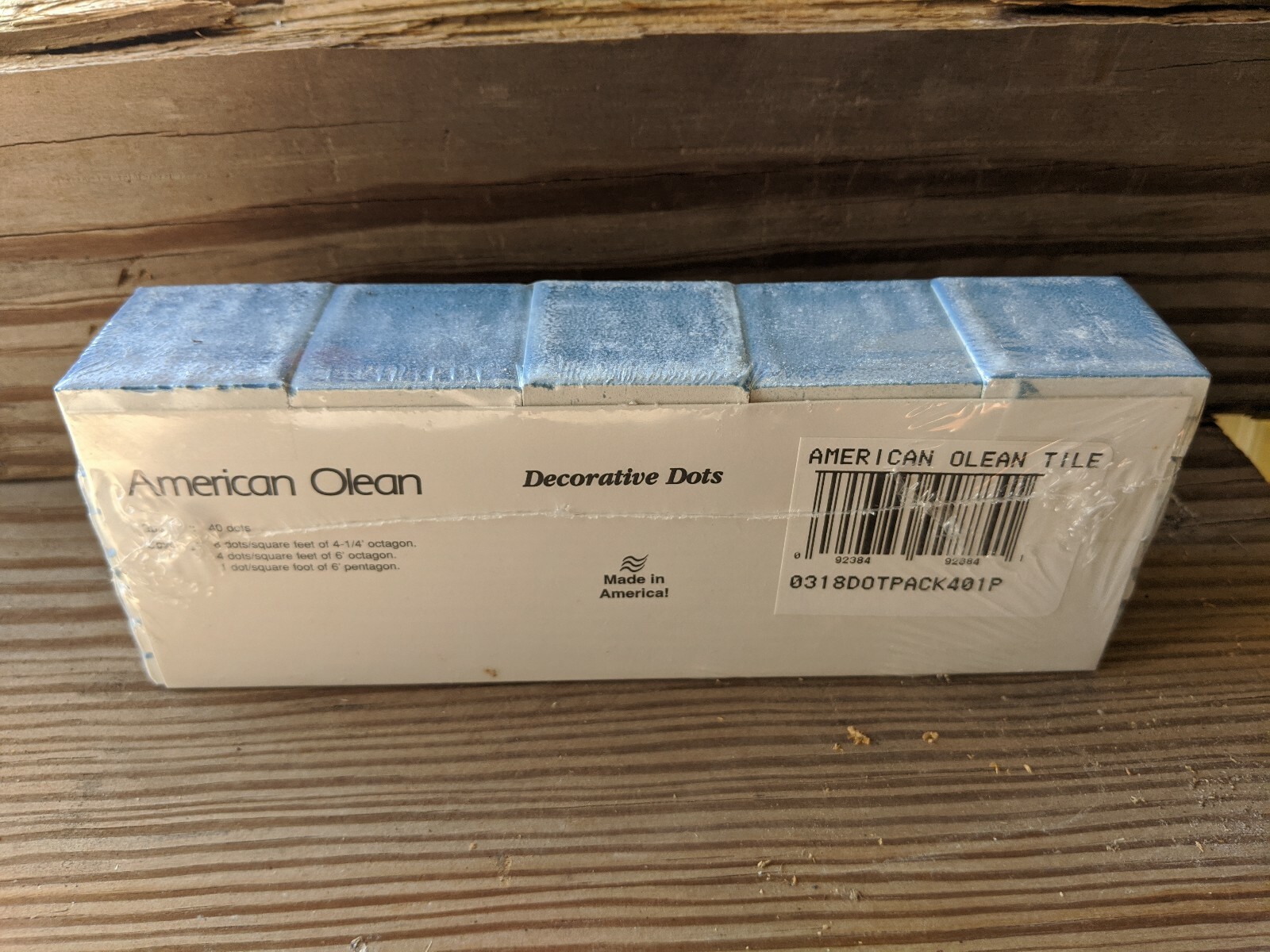 American Olean 318 Crystalline Cobalt 1 3/8″ ceramic tile Dot pack of 40 pieces