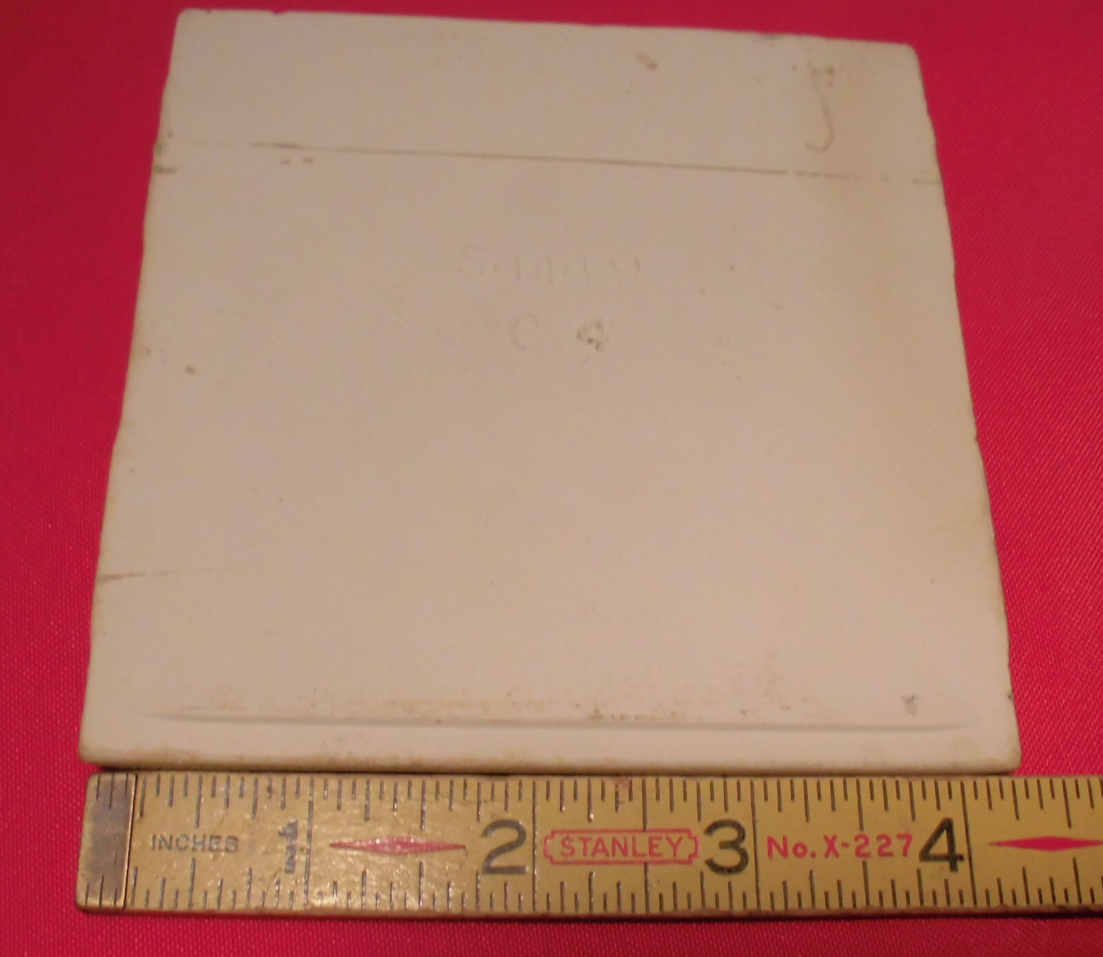 1 pc. *Avocado – Green* Vintage Glossy Ceramic Bullnose Tile 4-5/16” Robertson