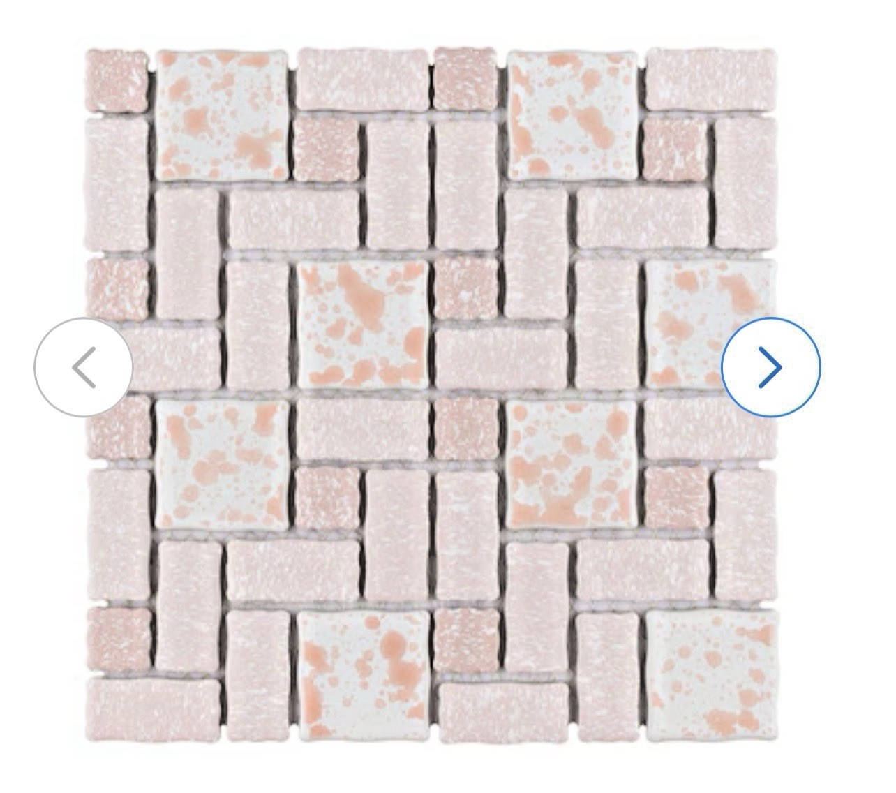 NEW Academy Pink Porcelain Mosaic Tiles 10 Sq Ft * Wall or Floor Tiles
