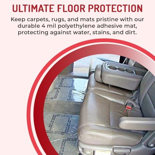 4 mil Perforated Adhesive Plastic Floor Mat 200 Ft